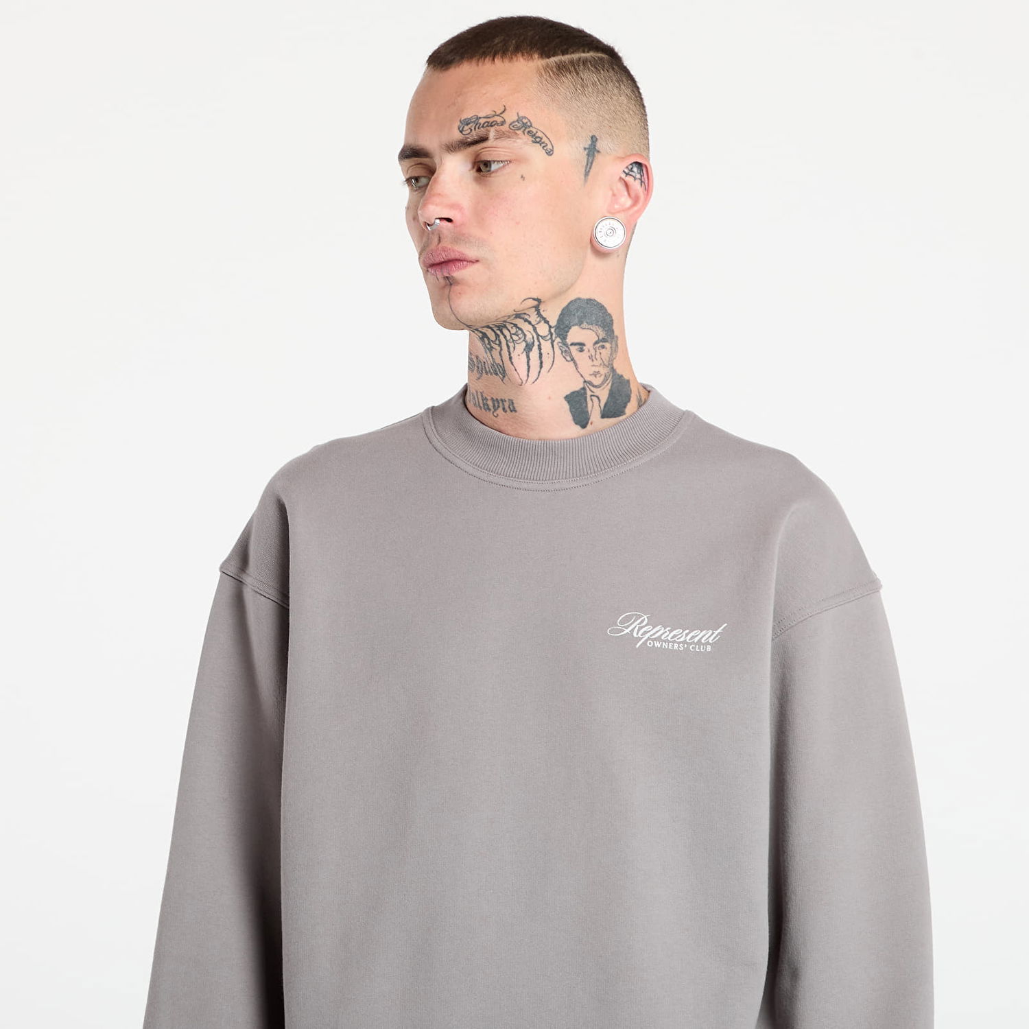 Sweater Represent Clo REPRESENT Owners Club Script Sweater Grå | OCM100007-46, 1