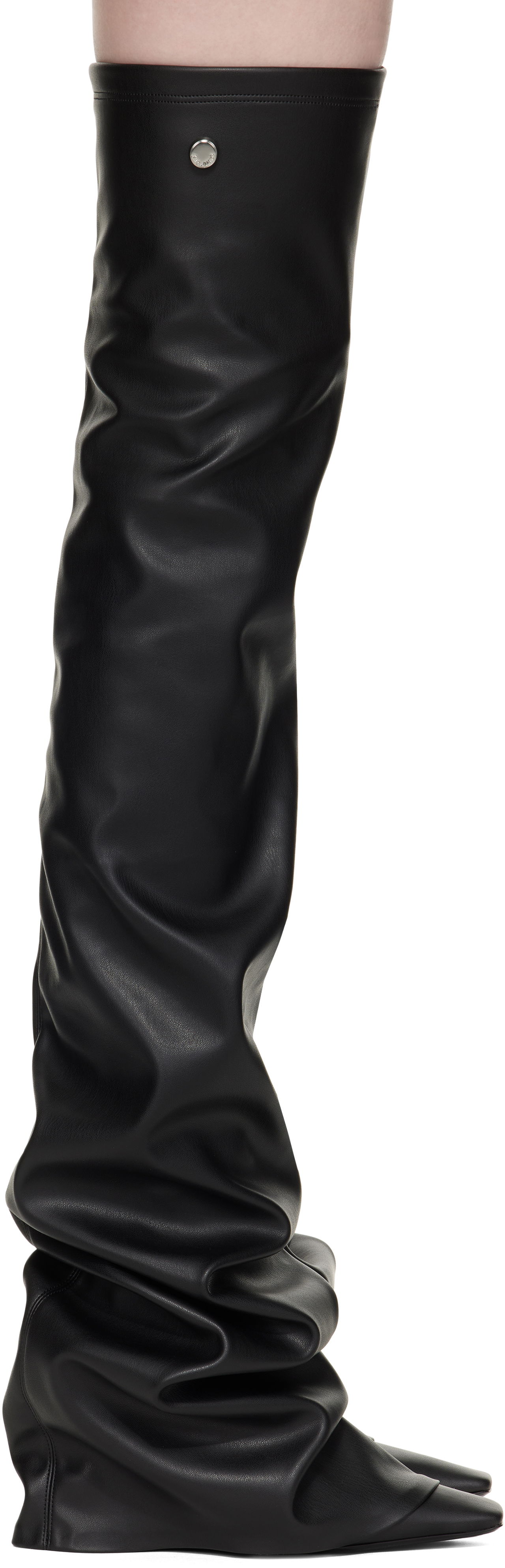 Tøj The Attico Attico Robin Thigh-High Boots Sort | 250WSH00872 PUR003AA, 0