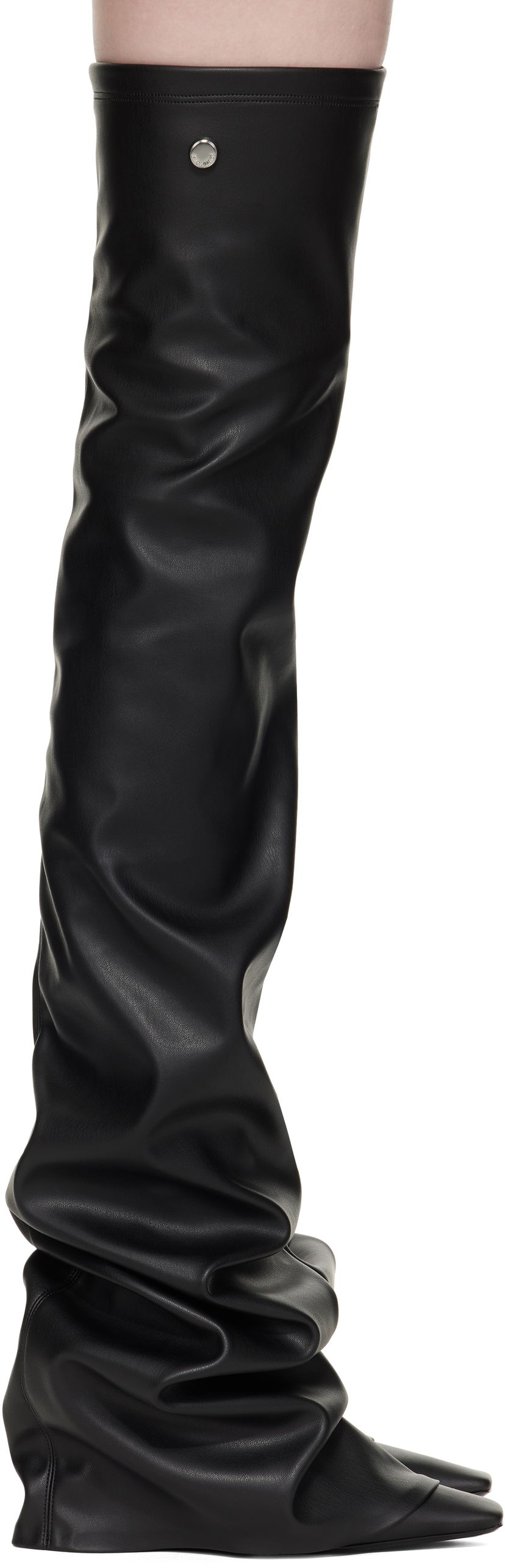 Tøj The Attico Attico Robin Thigh-High Boots Sort | 250WSH00872 PUR003AA