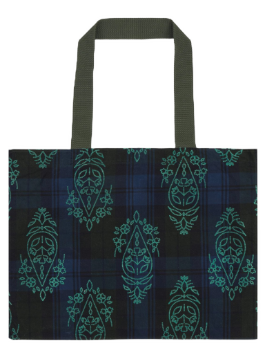 Mulepose Paria Farzaneh Halley Check Tote Bag Mørkeblå | PFA0029 001