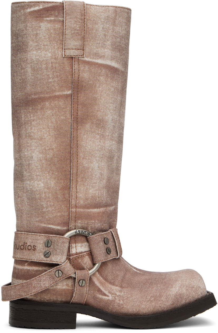Kjole Acne Studios Acne Studios Balius Canvas Boots Beige | AD0761-