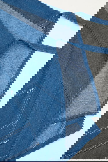 Jakke KENZO Kenzo Denim Linen Blend Jacket Blå | FF55DV1436T1.DM, 5