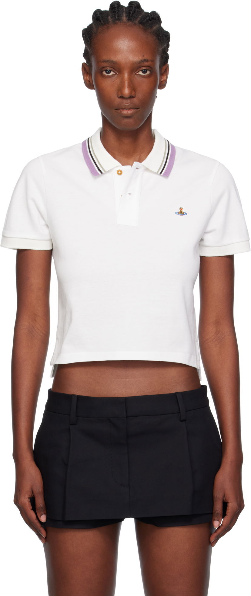 Polo skjorte Vivienne Westwood Vivienne Westwood Mini Classic Polo Hvid | 1H010003-J0009-