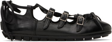 Tøj Simone Rocha Simone Rocha Ghillie Grip Ballerina Flats Sort | BPT2 0777, 0