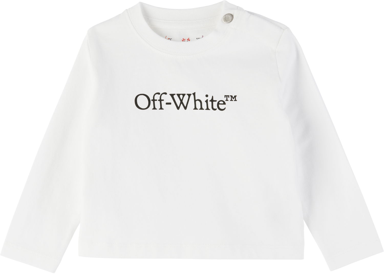 T-shirt Off-White Off-White Bookish Long-Sleeved T-Shirt Hvid | OBXB001S25JER0040110, 0