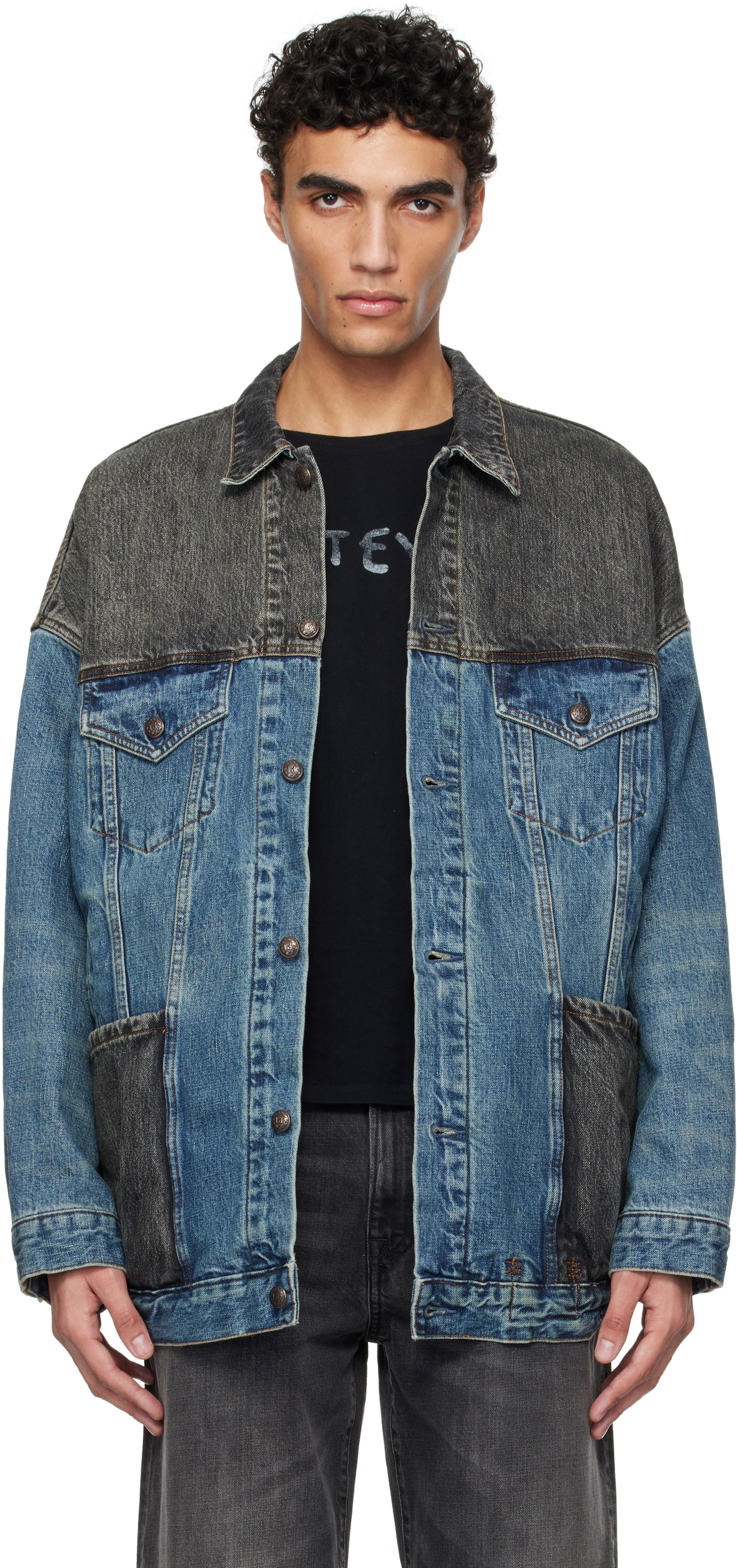 Jakke R13 R13 Lacey Denim Trucker Jacket Blå | R13WD210-D271A, 0