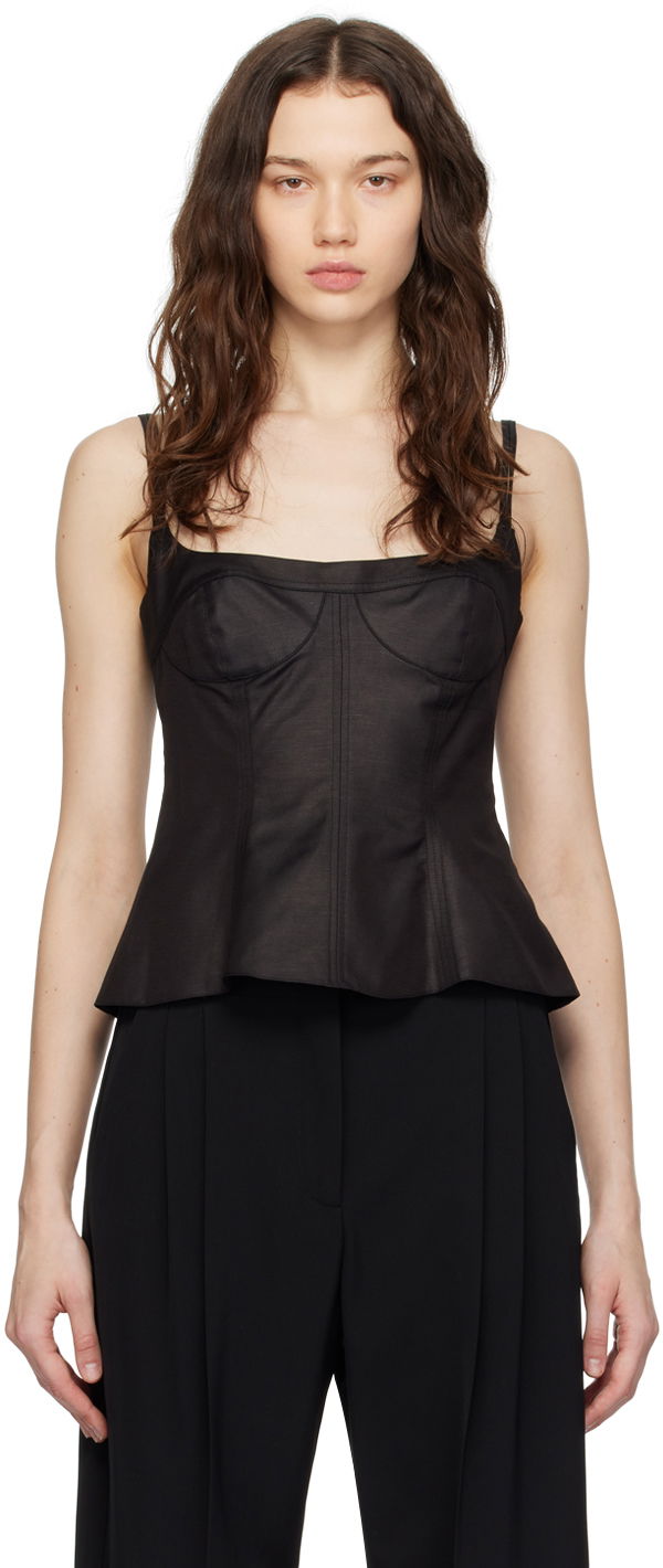 Tanktop Stella McCartney Peplum Camisole Sort | 6T01583DU401, 0
