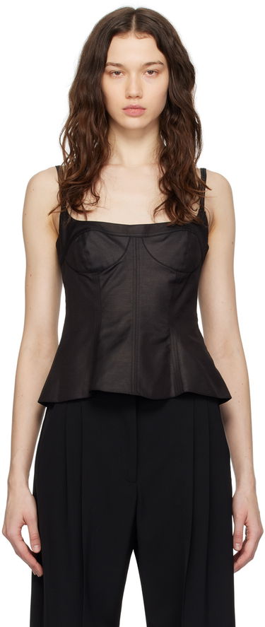 Tanktop Stella McCartney Peplum Camisole Sort | 6T01583DU401, 0