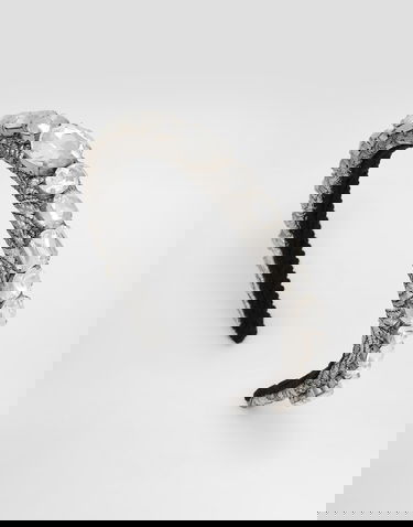 Tilbehør Dolce & Gabbana Floral Jacquard Headband with Crystals and Embroidery Metalisk | FY366ZGDDDMS8400, 2