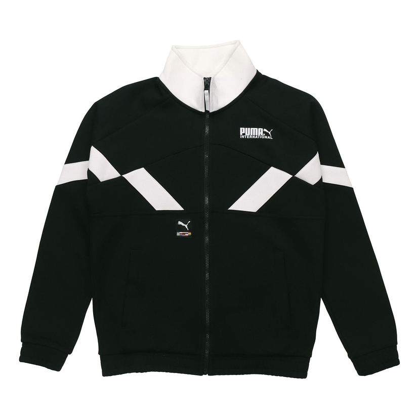 Jakke Puma Logo Stand Collar Track Jacket Sort | 531339-01
