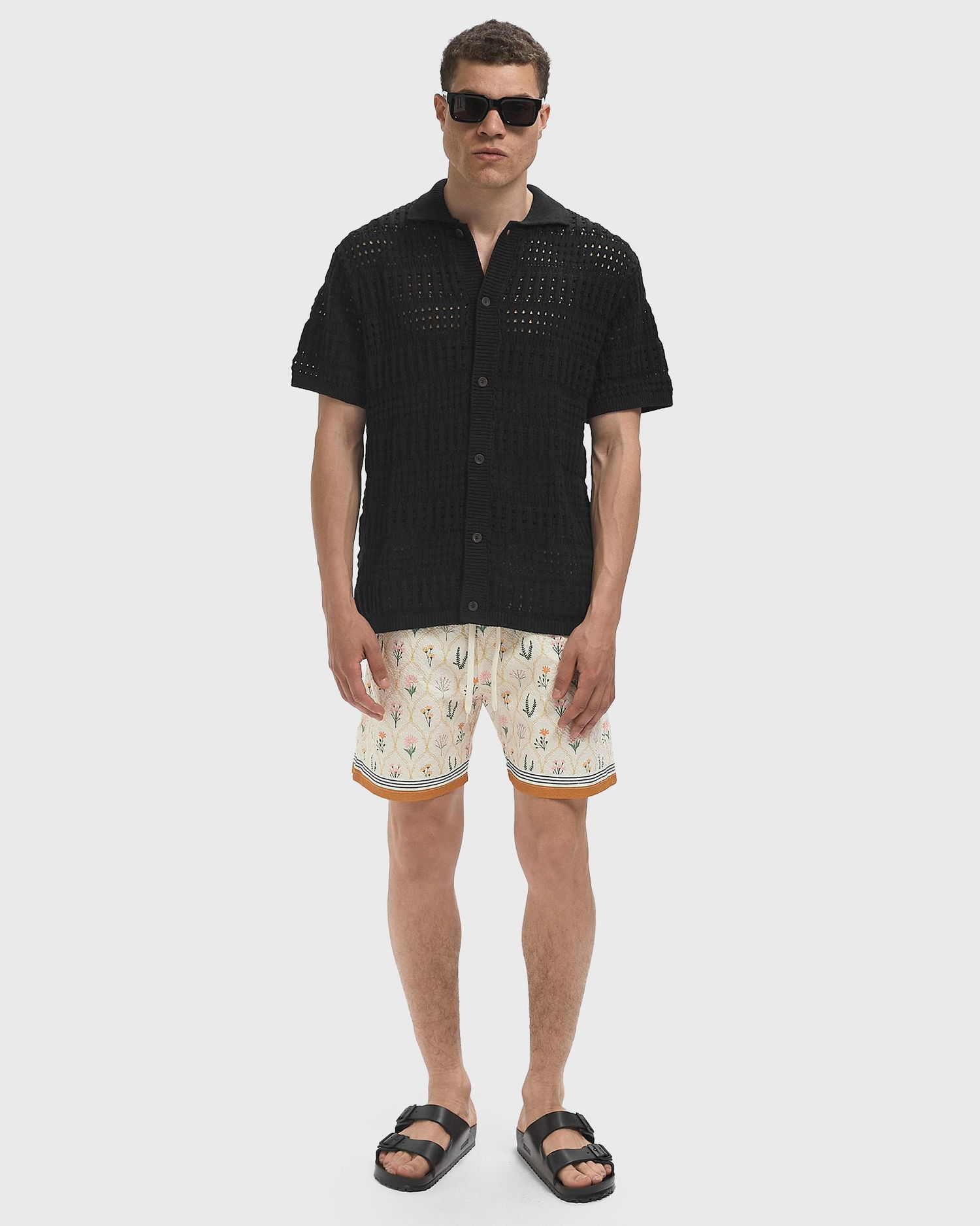 Polo skjorte Les Deux Elvin Knitted Short Sleeve Polo Shirt Sort | 1000040-100, 1