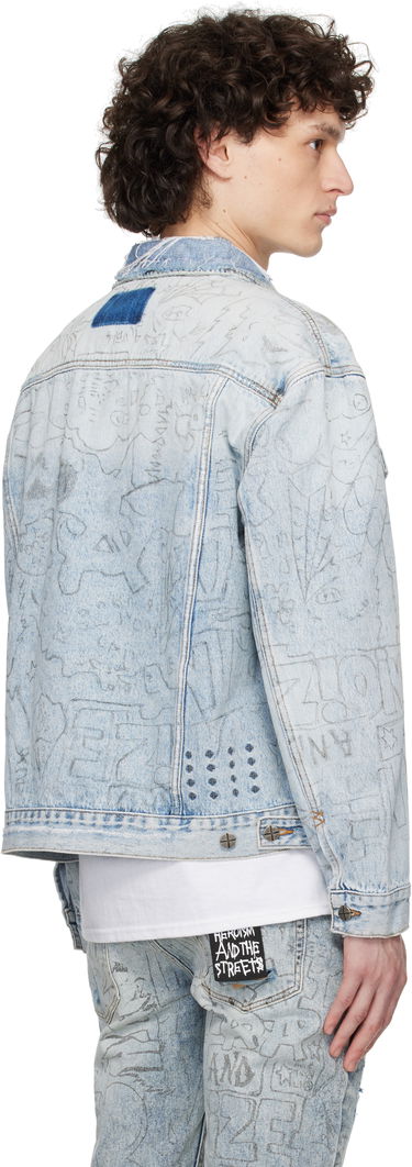 Jakke Ksubi Oh G Graffiti Print Denim Jacket Blå | MSP25JK005, 2
