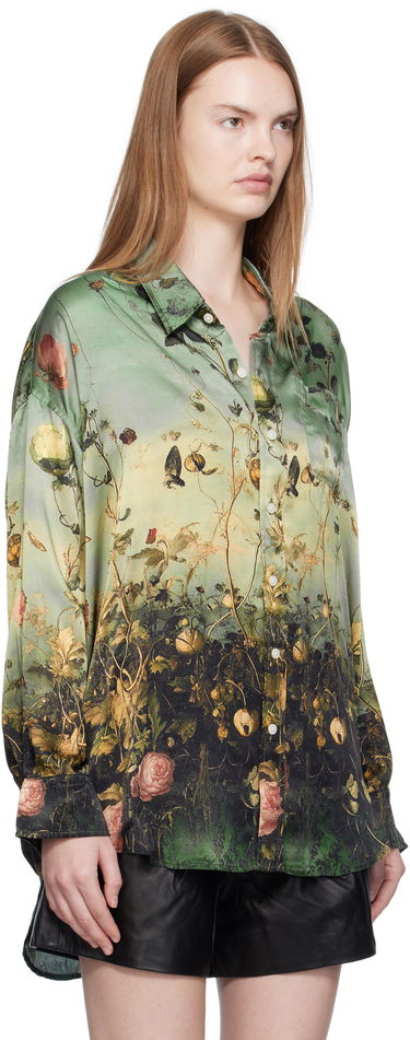 Skjorte R13 R13 Drop Neck Floral Print Shirt Grøn | R13WR004-R584A, 1