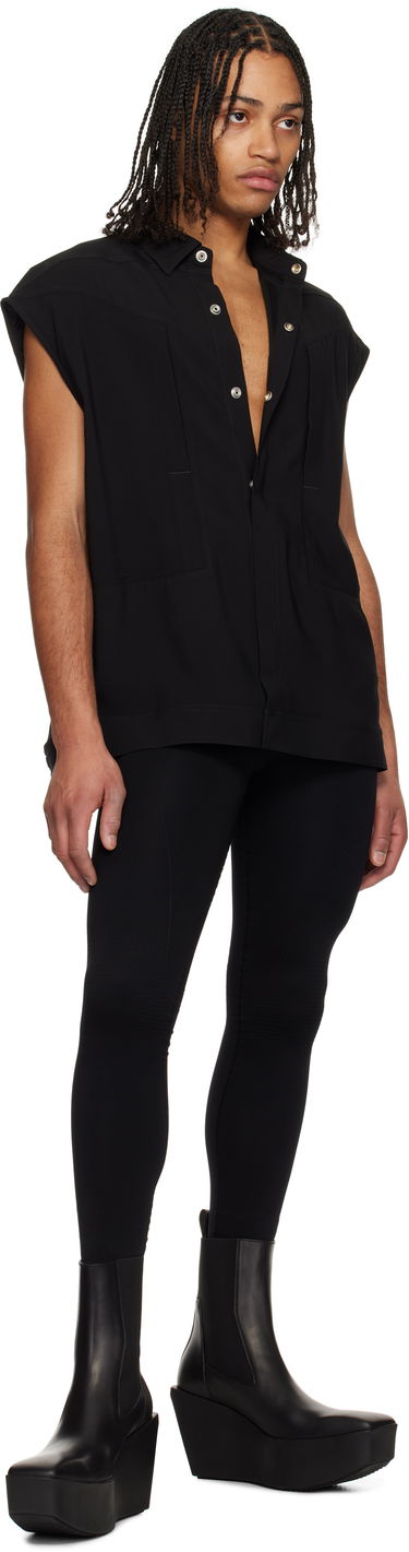 Skjorte Rick Owens Rick Owens Sleeveless Jumbo Shirt Sort | RU01E5776 Y, 3