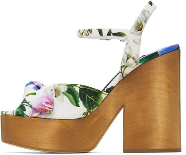 Tilbehør Dolce & Gabbana Dolce&Gabbana Jacquard Platform Heeled Sandals Flerfarvet | CZ0322 A6P73, 2