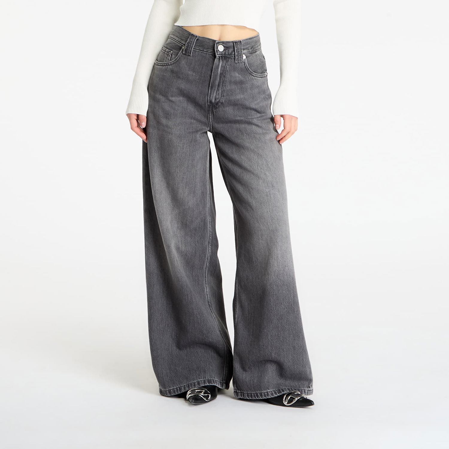 Jeans Tommy Hilfiger Teya 70'S Wide Leg Hw Jeans W28/L32 Grå | WW0WW48396 1DC, 0