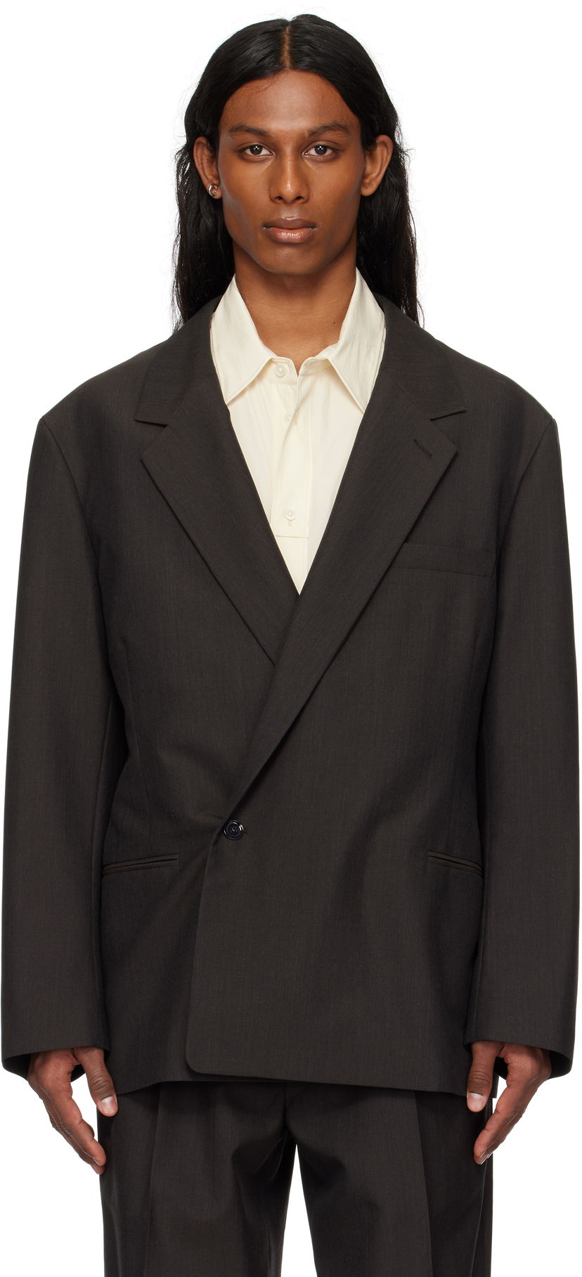 Jakke LEMAIRE Lemaire Soft Double Breasted Blazer Sort | JA1063 LF414