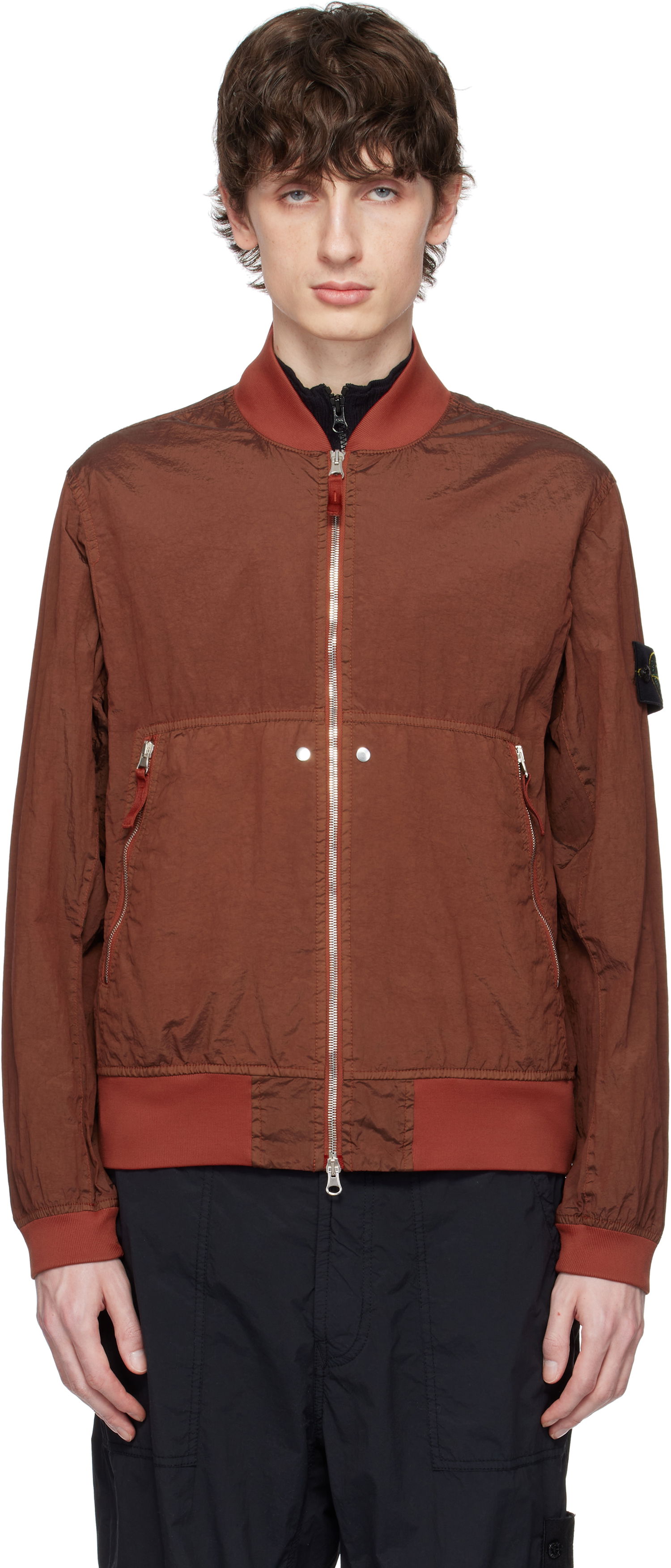 Bomberjakke Stone Island Stone Island Watro-TC ECONYL Bomber Jacket Brun | K1S15 4100019 S0020, 0