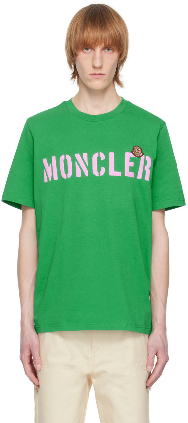 T-shirt Moncler Printed Grøn | I10918C000298390T, 0