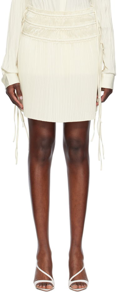 Nederdel Helmut Lang Helmut Lang Pleated Miniskirt Hvid | O02HW302, 0