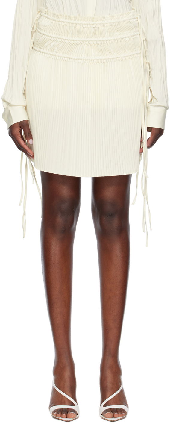 Nederdel Helmut Lang Helmut Lang Pleated Miniskirt Hvid | O02HW302