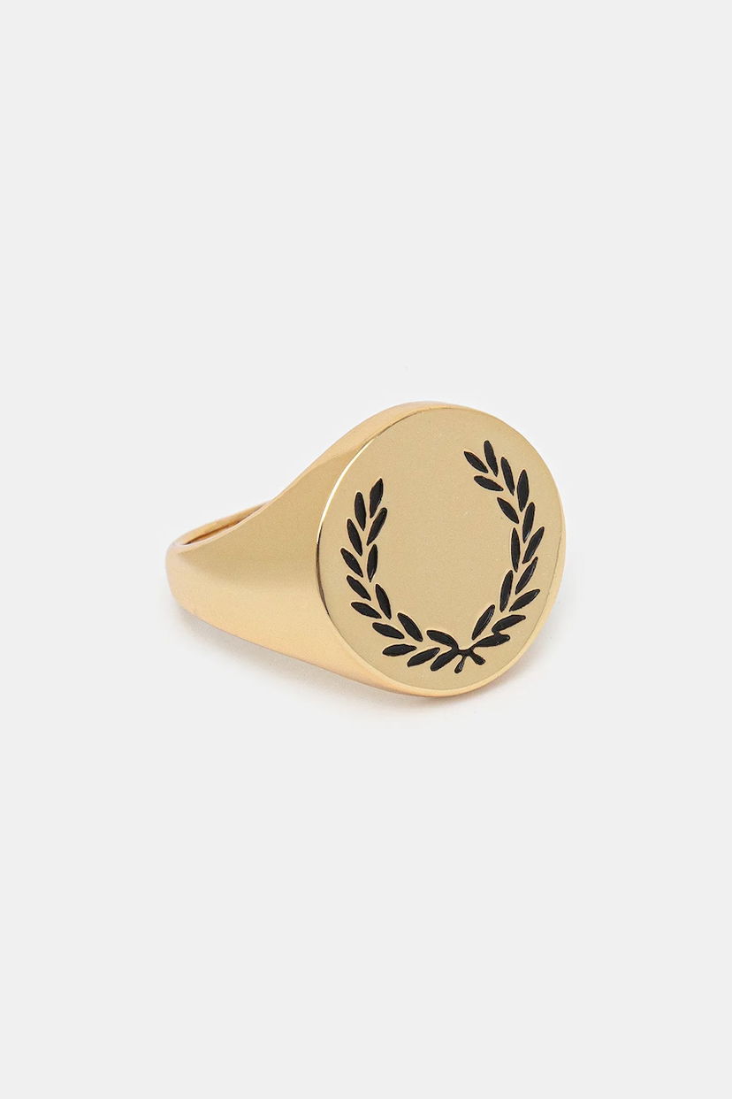 Ring Fred Perry Fred Perry Laurel Wreath Signet Ring Metalisk | MS8703