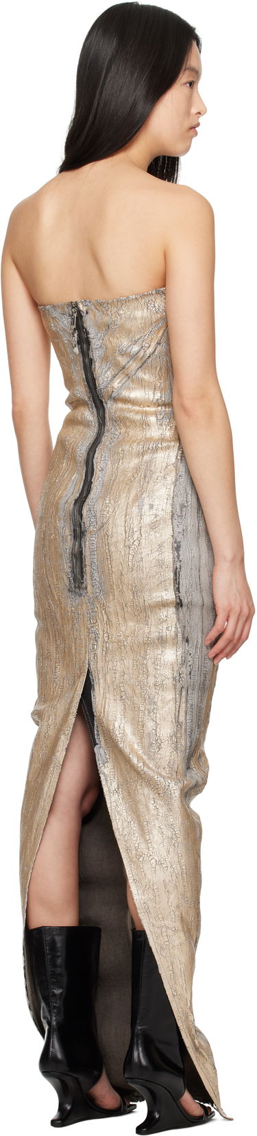 Kjole Rick Owens Rick Owens Hollywood Bustier Gown Metalisk | RP01E7524 SGMC, 2
