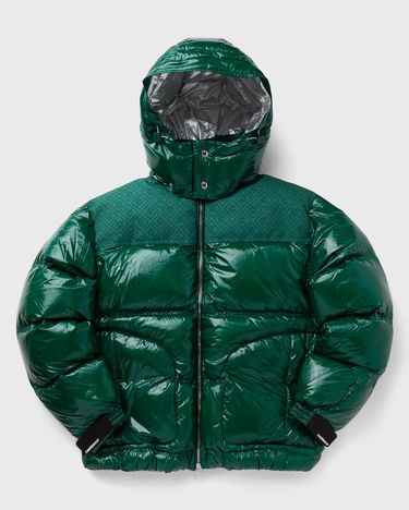 Puffer jakke Casablanca Shiny Hooded Puffer Jacket Grøn | MPF25-OT-197-01, 0