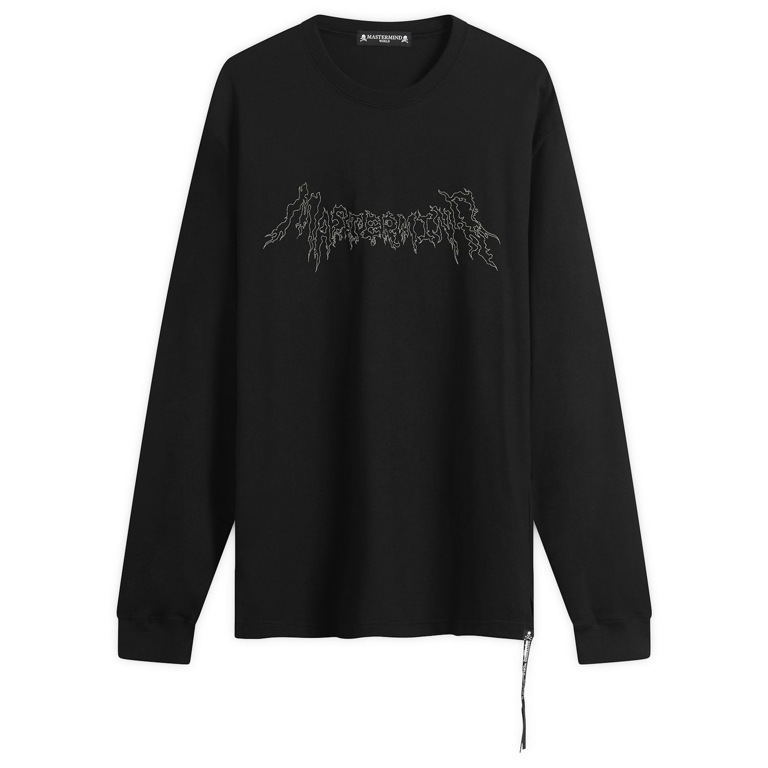 T-shirt Mastermind WORLD MASTERMIND WORLD Beaded Long Sleeve T-Shirt Sort | MW25S15-TS070-011, 0