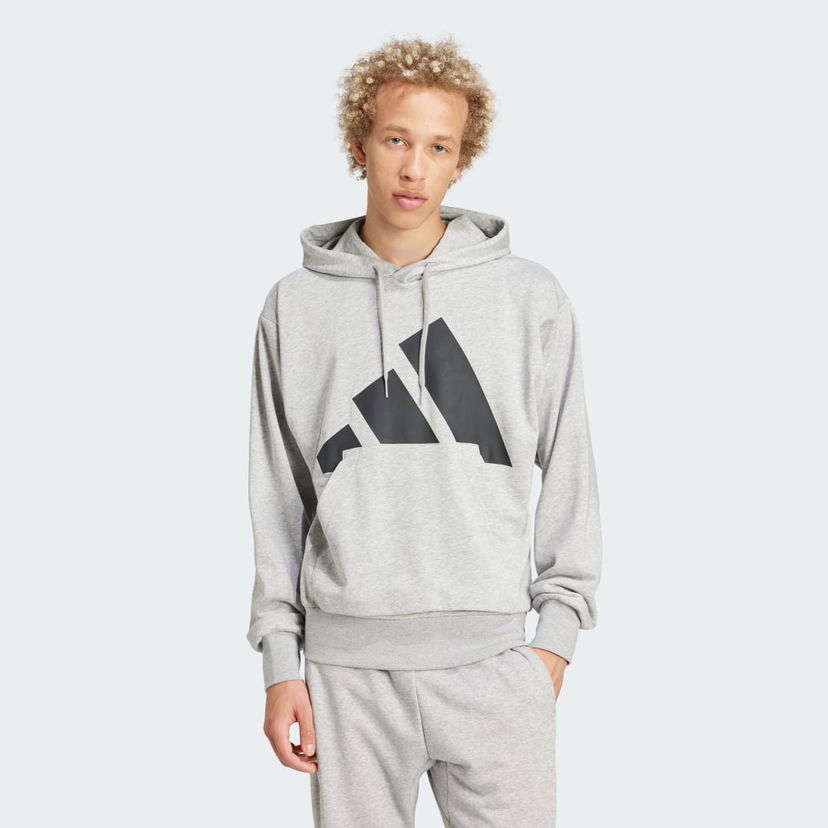 Sweatshirt adidas Performance Essentials Big Logo French Terry Hoodie Grå | JE8889