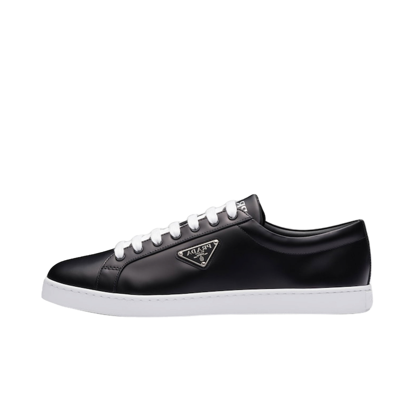 Sneakers og sko Prada Brushed Sneakers Leather 'Black White' Sort | 2EE376_3F0E_F0632