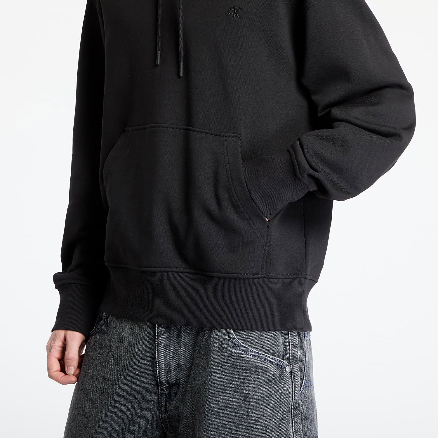 Sweatshirt CALVIN KLEIN Calvin Klein Jeans Soft Layered Monogram Hoodie Sort | J30J327090 BEH, 1