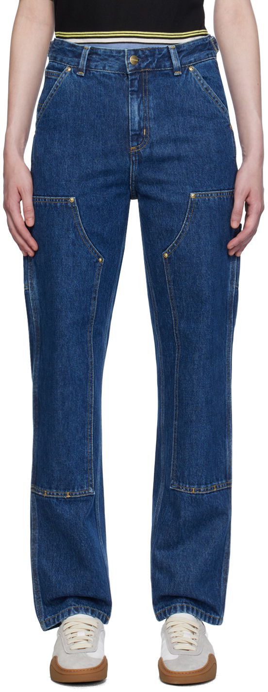Jeans Carhartt WIP Double Knee Workwear Jeans Blå | I033748 0106, 0