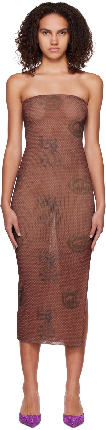 Kjole Miaou Miaou Lila Midi Dress Brun | 5025PM1ATL