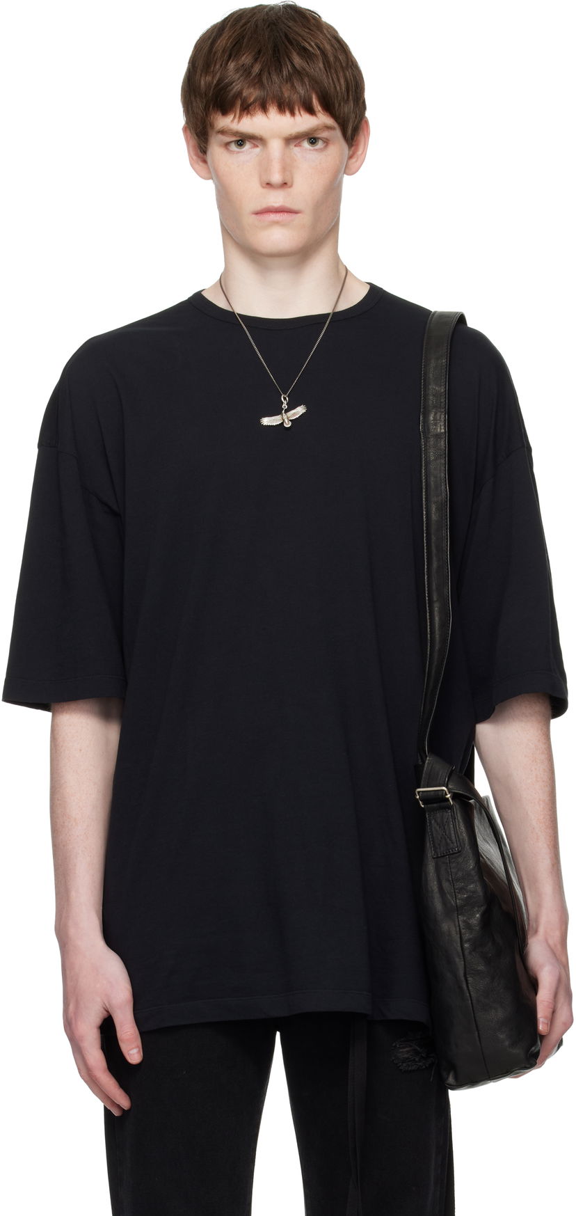 T-shirt Ann Demeulemeester Ann Demeulemeester Dieter 'The Dialogue of Another Day' T-Shirt Sort | B0012880-FA206-099