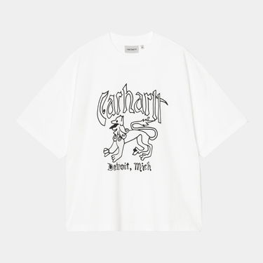 T-shirt Carhartt WIP S/S Hackwork T-Shirt heavy stone wash Hvid | I035434_9, 0