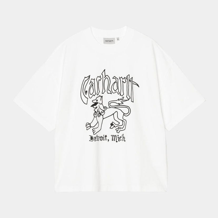 T-shirt Carhartt WIP S/S Hackwork T-Shirt heavy stone wash Hvid | I035434_9