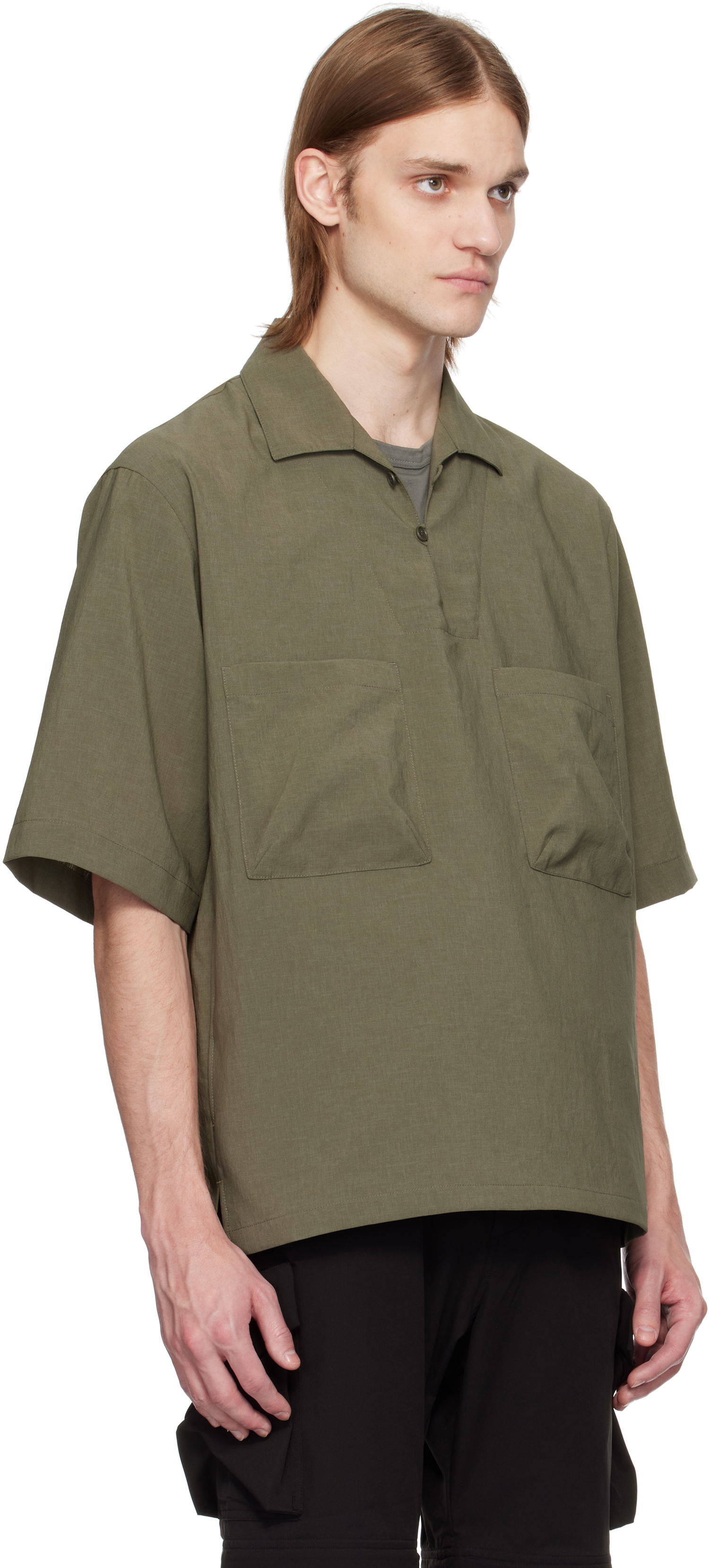 Skjorte Snow Peak Snow Peak Light Poplin Shirt Grøn | SH-25SU004, 1
