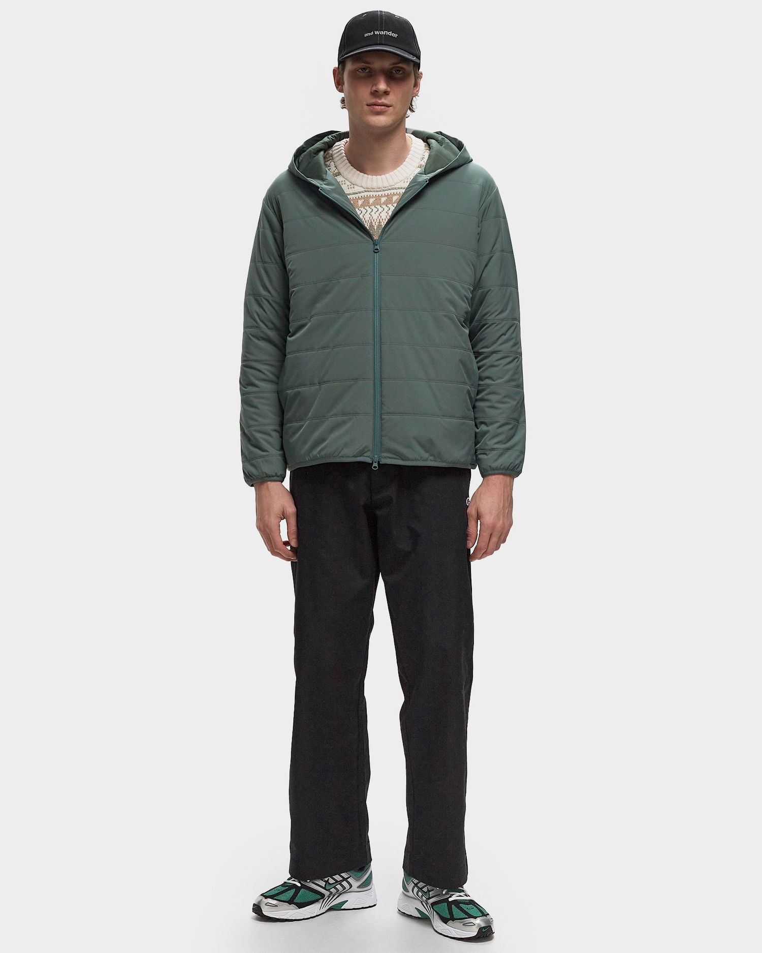 Puffer jakke Snow Peak Flexible Insulated Zip Up Hoodie Grøn | SW-24AU003-DARKGREY, 1