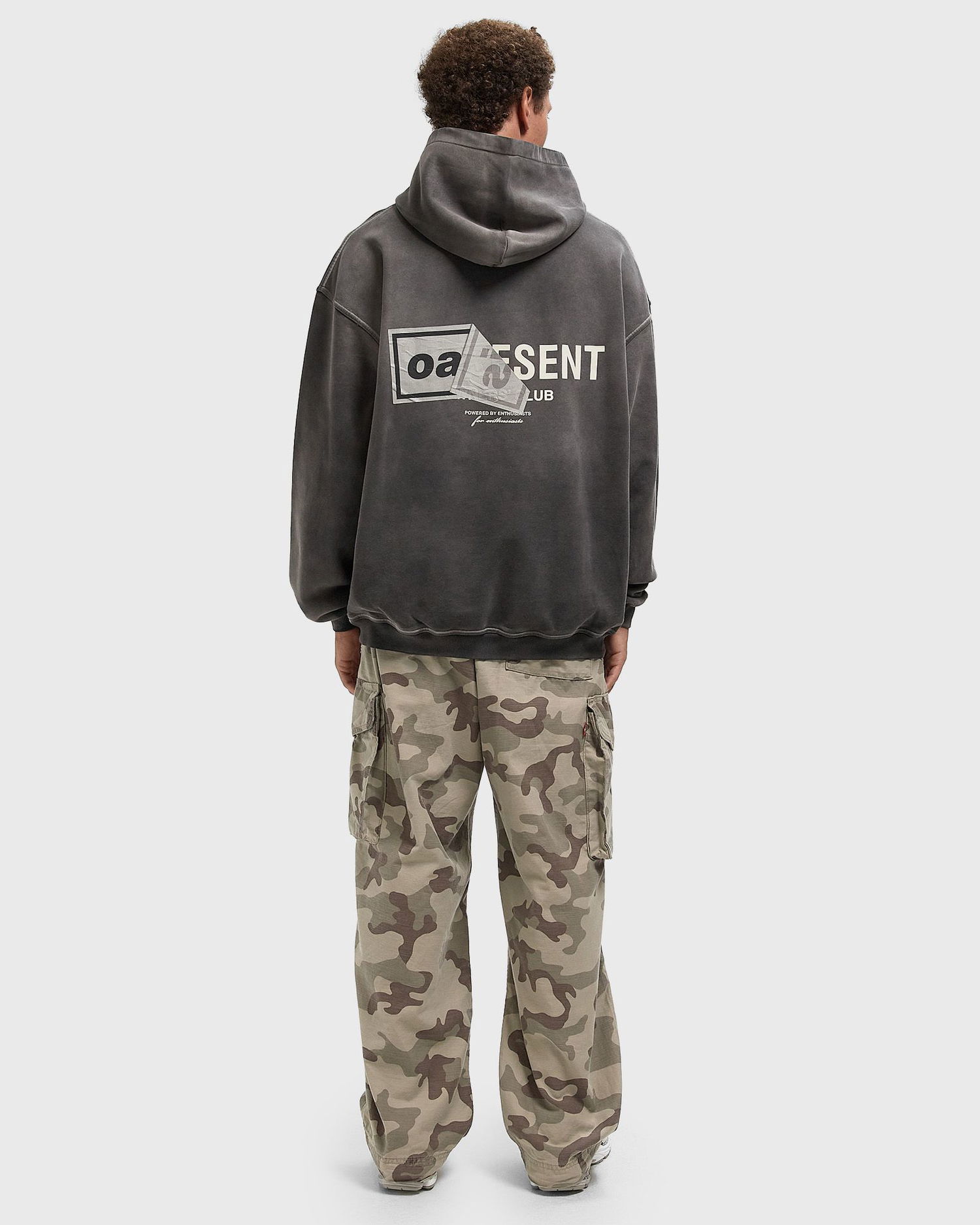 Sweatshirt Represent Clo Oasis Owners Club Distressed Hoodie Grå | OCM100008-04, 1
