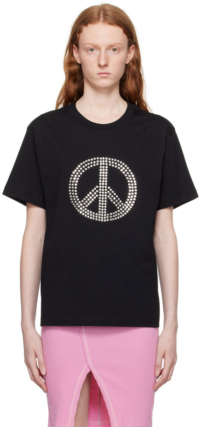 T-shirt Moschino Moschino Jeans 'Peace' T-Shirt Sort | 0711 8262