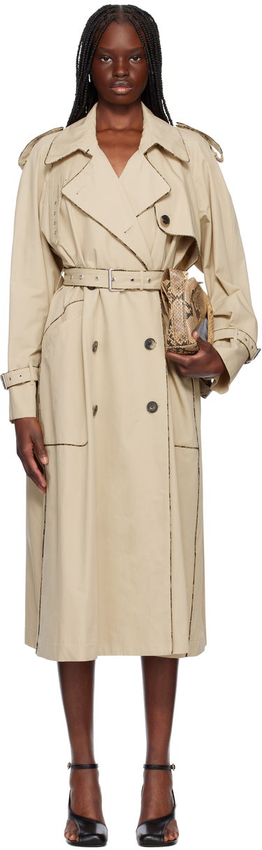 Trenchcoat Dries Van Noten Dries Van Noten Piping Trench Coat Beige | 251-010216-1449, 0