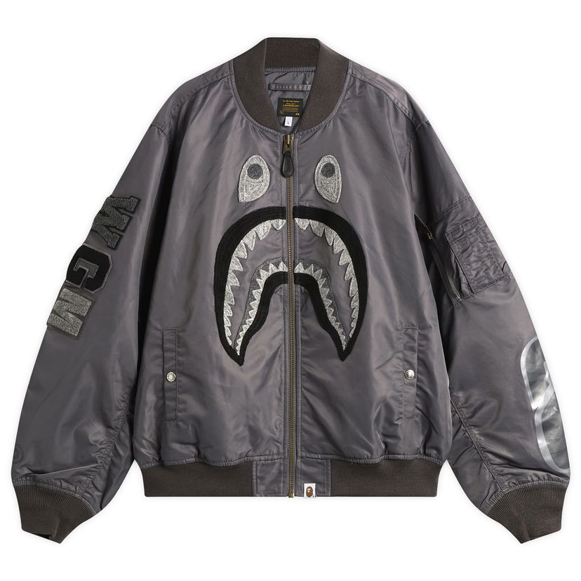 Bomberjakke BAPE Tonal Shark MA-1 Jacket Grå | 001LJL801313M-CHA