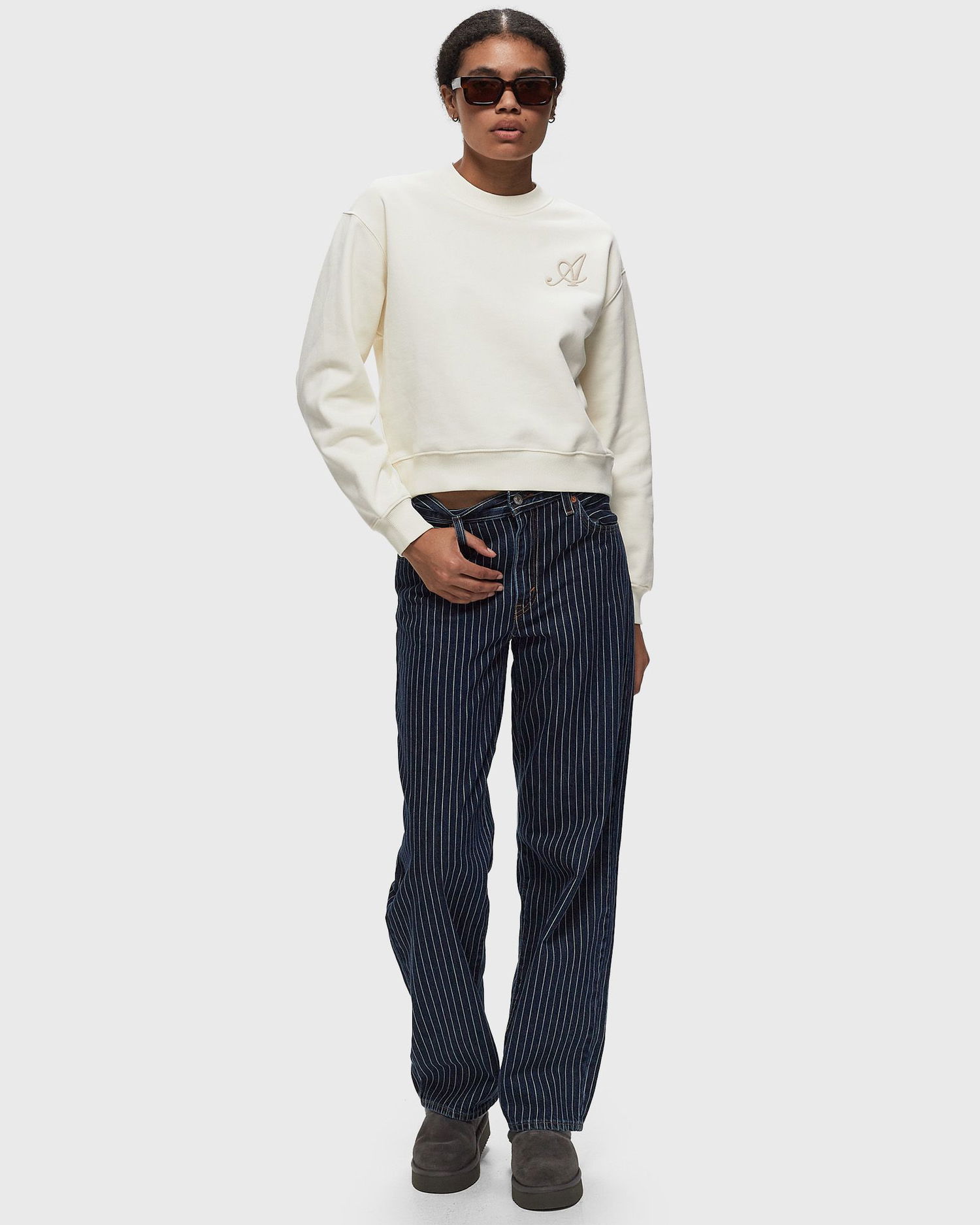 Sweatshirt AXEL ARIGATO Strand Embroidered Sweatshirt Hvid | A2839001, 1