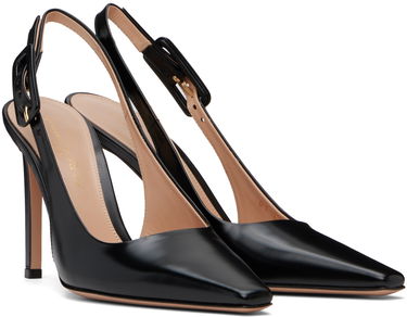 Sneakers og sko Gianvito Rossi Tokio Leather Slingback Heels Sort | G95441-95RIC-TOK, 3
