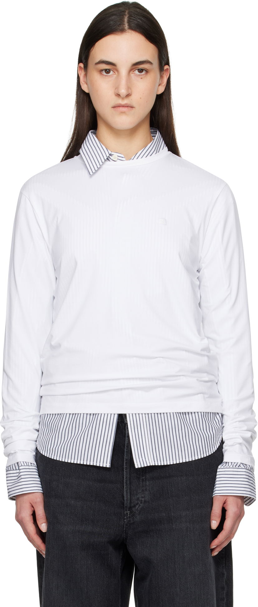 Sweater Acne Studios Acne Studios Long Sleeve T-Shirt Hvid | CL0311-