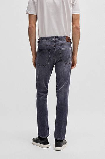 Jeans BOSS Slim-Fit Soft-Touch Denim Jeans Grå | 50532606, 1