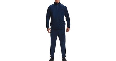 Træningsdragt Under Armour UA Knit Track Suit Mørkeblå | 1357139-408, 1