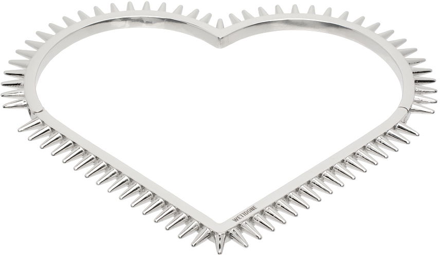 Halskæde We11done We11done Heart Spike Bracelet Metalisk | WD-AJ1-23-531-U-SV, 0