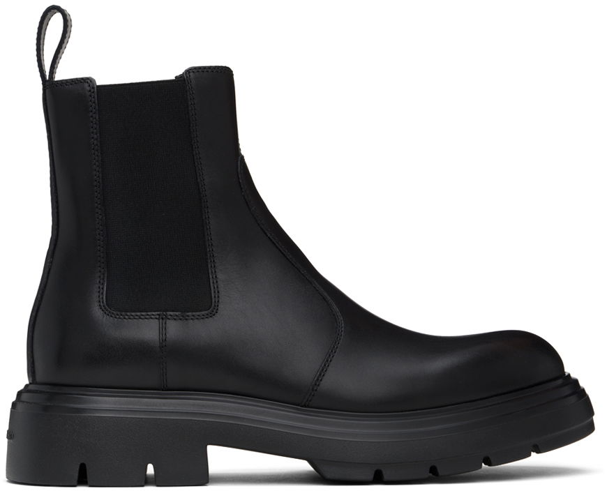 Sneakers og sko FERRAGAMO Ferragamo Leather Chelsea Boots Sort | 01H402 - 769818, 0